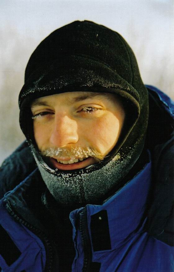  It didn't feel that cold, but my eyes were freezing shut...